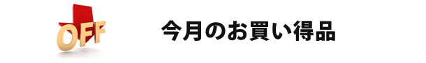 今月のお買い得品
